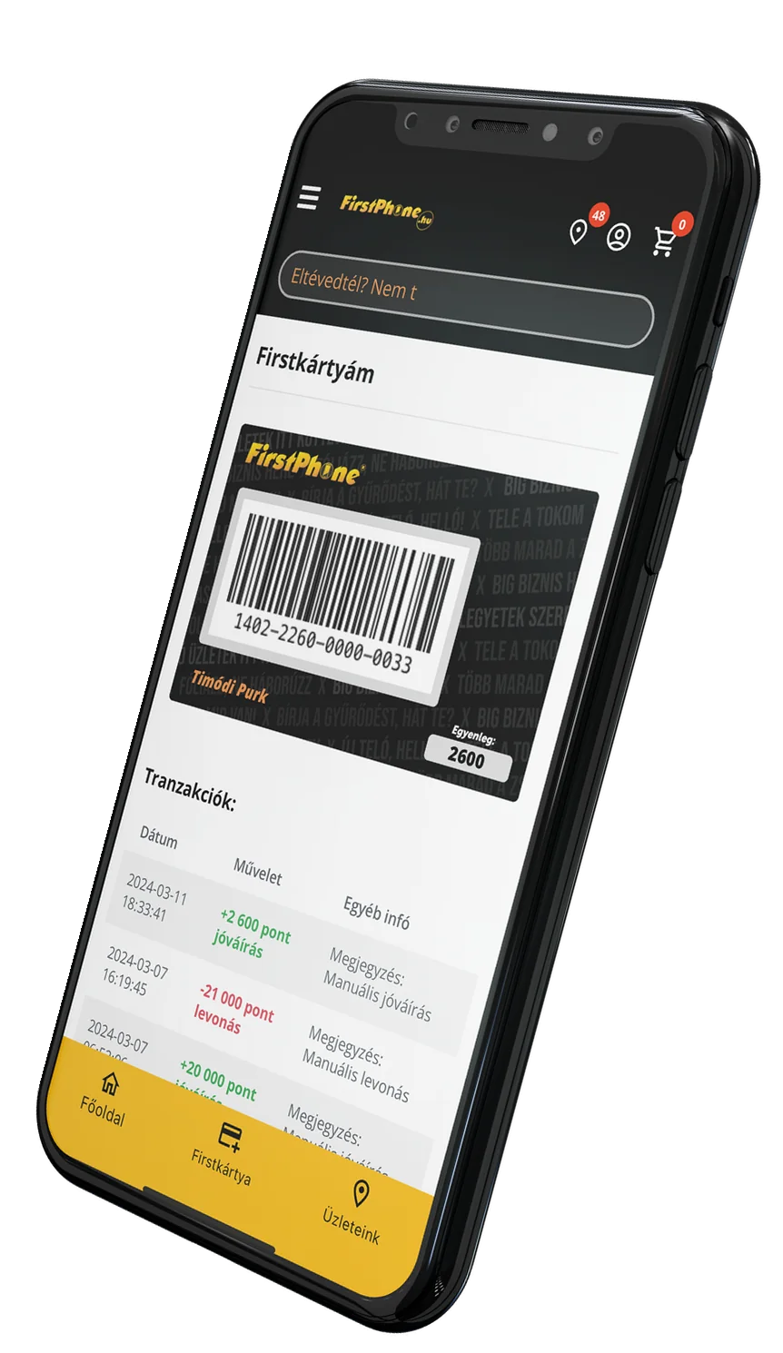 FirstApp – acumulare de puncte