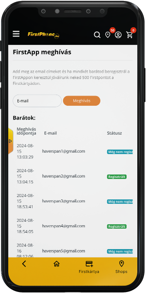 FirstApp: invitarea prietenilor