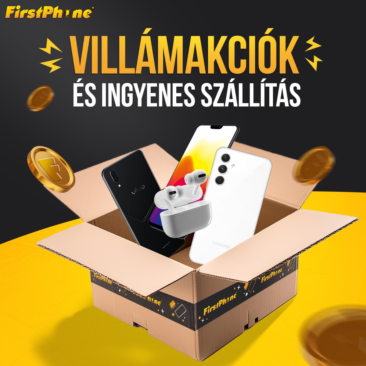 Profită rapid de cele mai bune oferte în FirstApp! ⚡📲