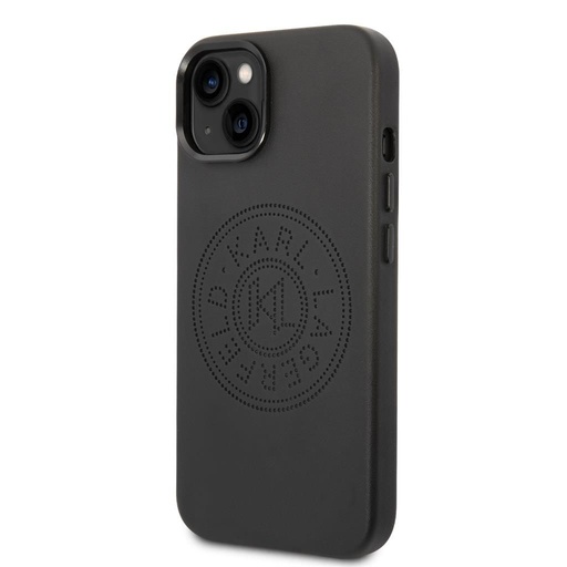 Apple iPhone 14 Plus Karl Lagerfeld PU Leather Perforated Logo husă (Negru) – KLHCP14MFWHK