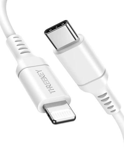 XO TK04 MFI Lightning–USB-C cablu (Alb)