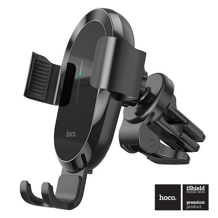 Hoco CA105 fără fir auto încărcător rapid (pentru grilă ventilație), negru