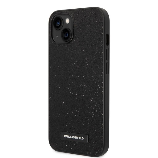 Apple iPhone 14 Plus Karl Lagerfeld Glitter Plague husă (Negru) – KLHCP14MG2ELK