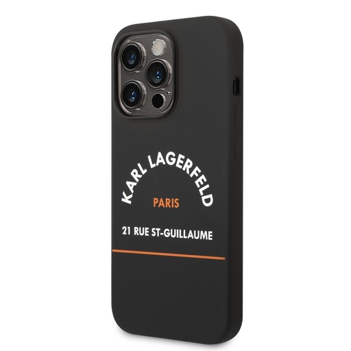 Apple iPhone 14 Pro Karl Lagerfeld Rue St Guillaume husă (Negru) – KLHCP14LSRSGHLK