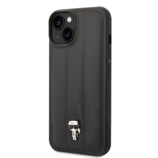 Apple iPhone 14 Plus Karl Lagerfeld Quilted Puffy Iconic Logo husă (Negru) – KLHCP14MPSQPK