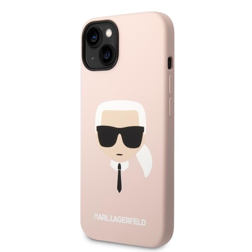 Apple iPhone 14 Plus Karl Lagerfeld MagSafe Liquid Silicone Karl Head pro iPhone 14 Plus Roz husă (Roz) – KLHMP14MSLKHLP