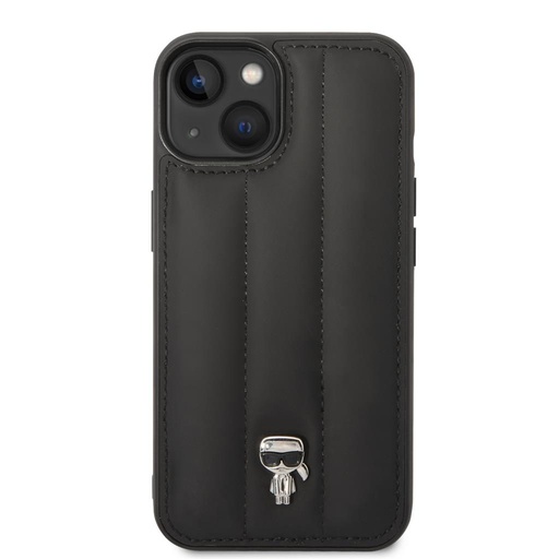 Apple iPhone 14 Karl Lagerfeld Quilted Puffy Iconic Logo husă (Negru) – KLHCP14SPSQPK