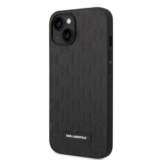 Apple iPhone 14 Karl Lagerfeld Saffiano Monogram husă (Negru) – KLHCP14SSAKLHPK