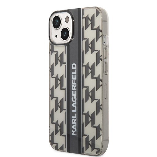 Apple iPhone 14 Plus Karl Lagerfeld Monogram Vertical Stripe husă (Negru) – KLHCP14MHKLSPCK