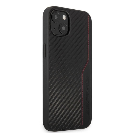Apple iPhone 14 AMG carbon cu model silicon husă spate (Negru)