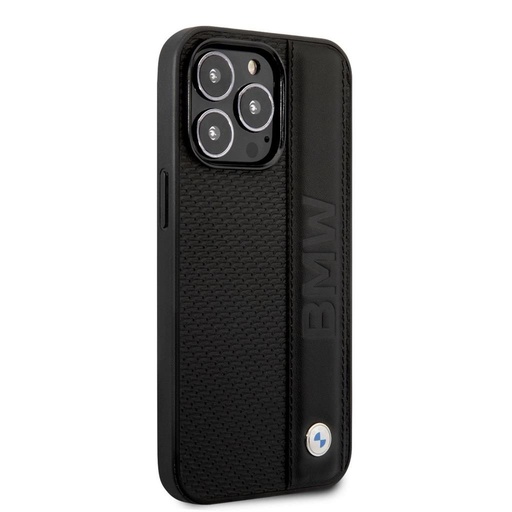 Apple iPhone 14 Pro Max BMW Signature Leather husă – Big Logo (Negru) - BMHCP14X22RDPK