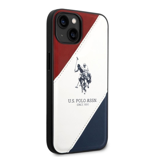 Apple iPhone 14 U.S. Polo double horse husă spate (roșu/alb/albastru) - USHCP14SPSO3