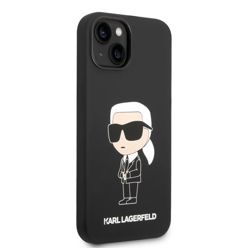 Apple iPhone 14 Plus Karl Lagerfeld Liquid Silicone Iconic NFT husă (Negru) – KLHCP14MSNIKBCK