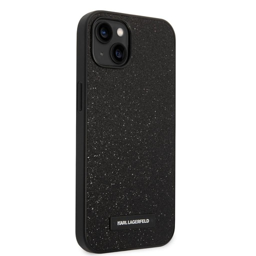 Apple iPhone 14 Karl Lagerfeld Glitter Plague husă (Negru) – KLHCP14SG2ELK