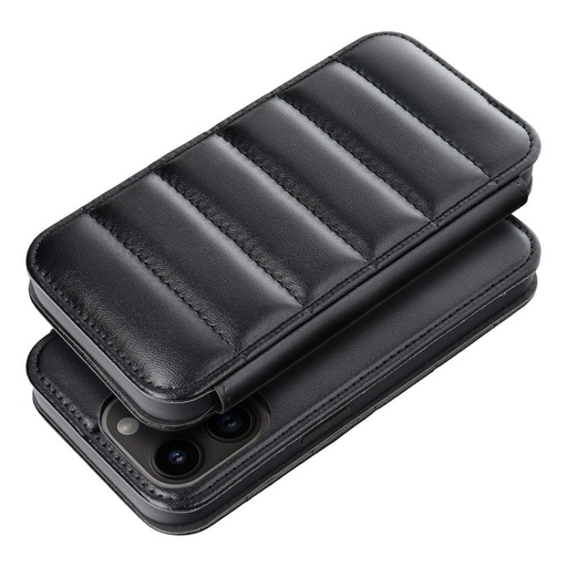 Apple iPhone 13 Puffer book husă tip carte (Negru)