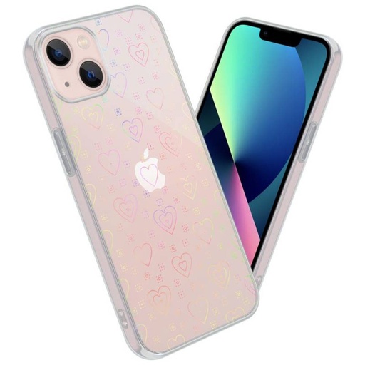 Xiaomi Redmi A1 / Redmi A2 lucios inimă cu model silicon husă spate (Transparent)