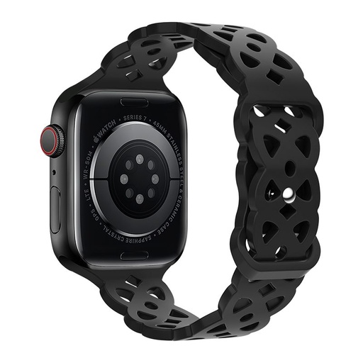 Apple Watch 38 / 40 / 41 mm Hoco WA09 rhombus flexibil curea negru