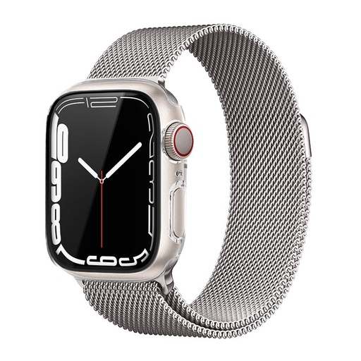 Apple Watch 7/Watch 8 41mm Hoco WS3 Shadow husă încorporat cu sticlă securizată (Transparent)