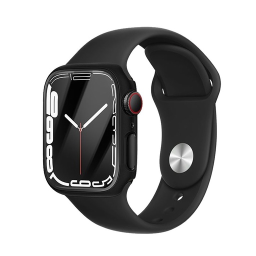 Apple Watch 7/Watch 8 45mm Hoco WS3 Shadow husă încorporat cu sticlă securizată (Negru)
