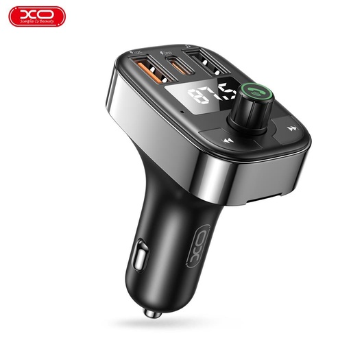 XO BCC06 FM transmitter USB-C 25W+USB-A 25W=50W MP3+TF card, negru