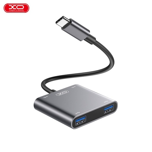 XO HUB012A 4 az 1-ben Type-C stație de andocare (Tranish) – compact adapter