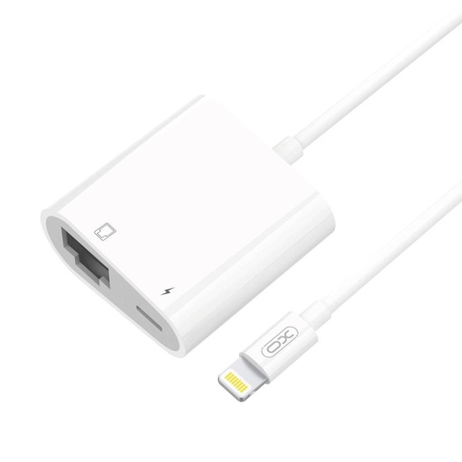 XO GB009 de rețea adapter (Alb) – Lightning–Ethernet conector