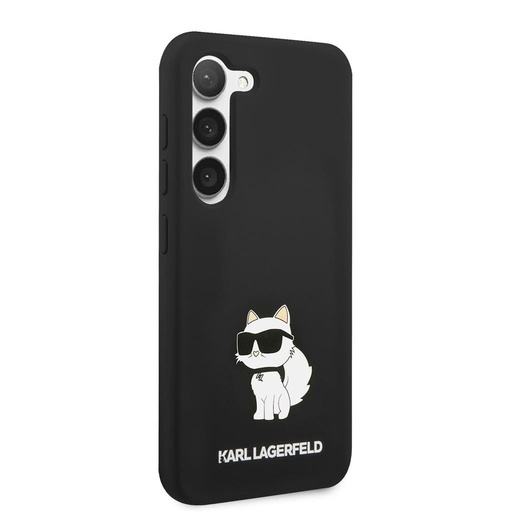 Samsung Galaxy S23+ Negru Karl Lagerfeld Liquid Silicone Choupette NFT husă (Negru) – KLHCS23MSNCHBCK