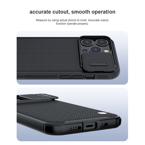 Apple iPhone 13 Pro Nillkin textured pro husă spate (Negru)
