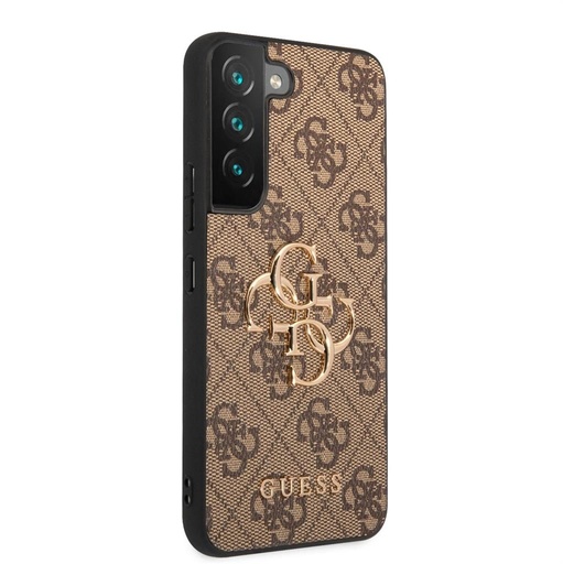 Samsung Galaxy S23 Guess PU 4G Metal Logo husă (Maro) - GUHCS23S4GMGBR