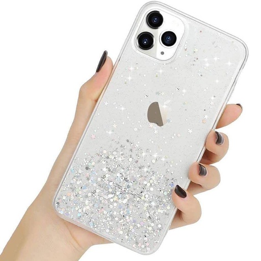 Apple iPhone 14 Pro glue glitter husă spate (Transparent)