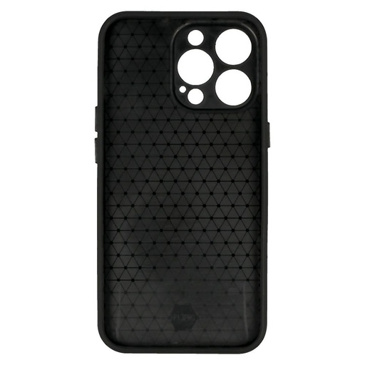 Apple iPhone 14 Leather 3D design 1 aspect piele rigid husă spate (Negru)