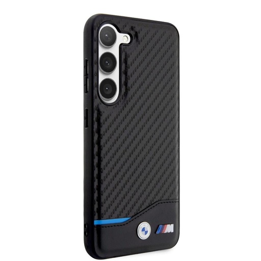 Samsung Galaxy S23 BMW M PU Carbon husă – Albastru Line (Negru) - BMHCS23S22NBCK