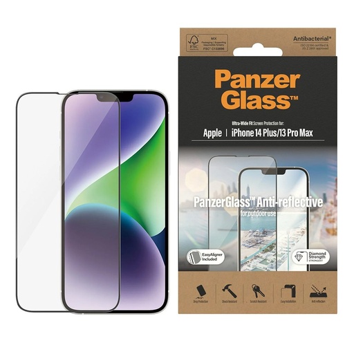 Apple iPhone 13 Pro Max / iPhone 14 Plus PanzerGlass ultra wide fit anti-reflexie premium sticlă securizată transparent