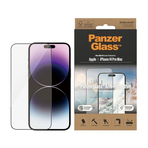 Apple iPhone 14 Pro Max PanzerGlass ultra wide fit anti-reflexie premium sticlă securizată transparent