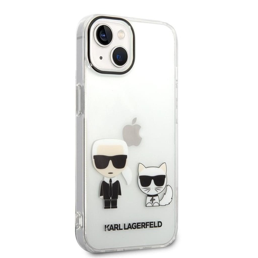 Apple iPhone 14 Karl Lagerfeld PC/TPU Iconic Karl and Choupette husă (Transparent) – KLHCP14SCKTR