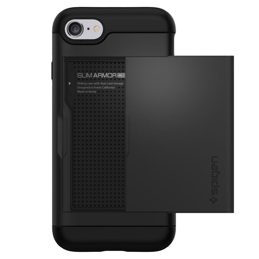 Apple iPhone 7 / iPhone 8 / iPhone SE 2020 / iPhone SE 2022 Spigen slim armor CS anti-șoc husă spate (Negru)