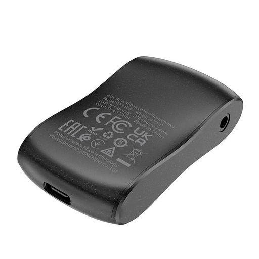 Hoco E73 3.5mm -es AUX cu conector dotat FM transmitter negru