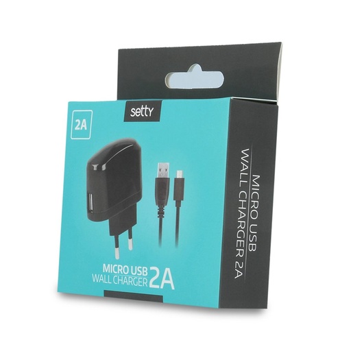 de rețea încărcător (microUSB cablu), 2A, negru