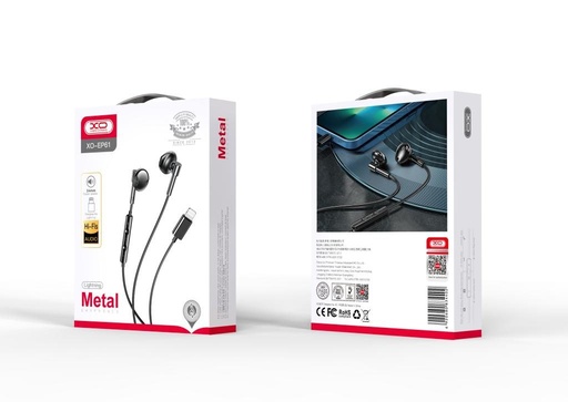 XO EP61 headset (lightning) negru