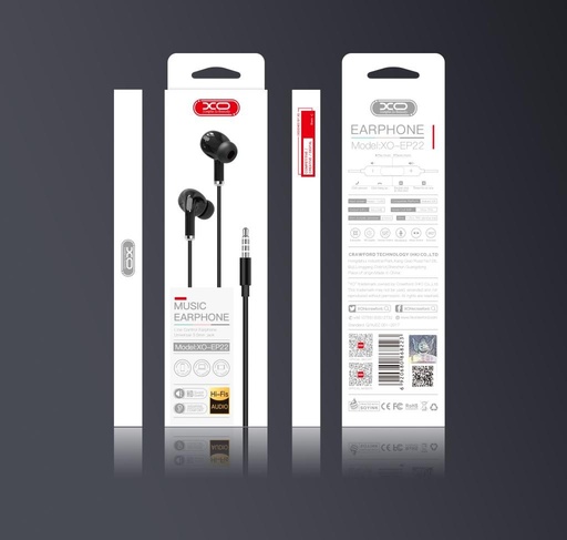 XO EP22 headset (jack 3,5mm) negru