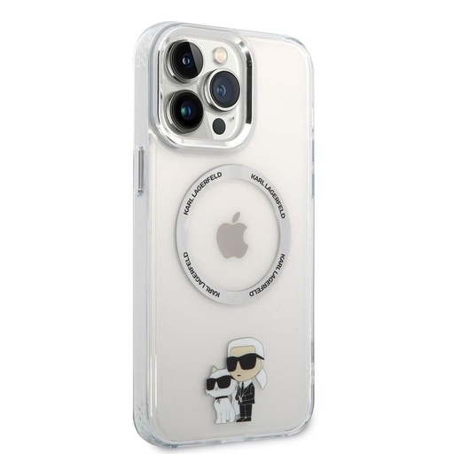 Apple iPhone 13 Pro Max Karl Lagerfeld MagSafe Compatible IML Karl and Choupette NFT husă (Transparent) – KLHMP13XHNKCIT