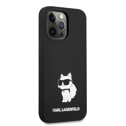 Apple iPhone 13 Pro Karl Lagerfeld Liquid Silicone Choupette NFT husă (Negru) – KLHCP13LSNCHBCK