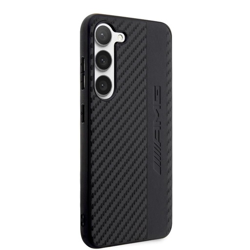 Samsung Galaxy S23 Plus AMG carbon stripe cu model silicon husă spate AMHCS23MBLSCA (Negru)