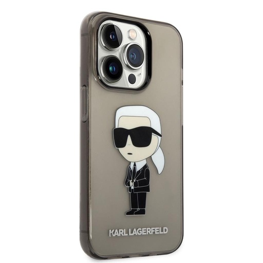 Apple iPhone 14 Pro Karl Lagerfeld IML Iconic NFT husă (Negru) – KLHCP14LHNIKTCK