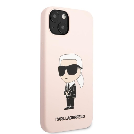 Apple iPhone 13 Karl Lagerfeld Liquid Silicone Iconic NFT husă (Roz) – KLHCP13MSNIKBCP