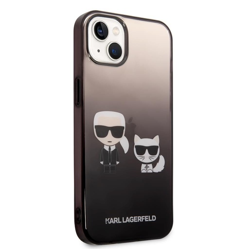 Apple iPhone 14 Plus Karl Lagerfeld Gradient Karl and Choupette husă (Negru) – KLHCP14MTGKCK