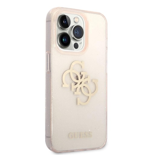 Apple iPhone 14 Pro Max Guess TPU Big 4G Full Glitter husă (Auriu) – GUHCP14XPCUGL4GGO