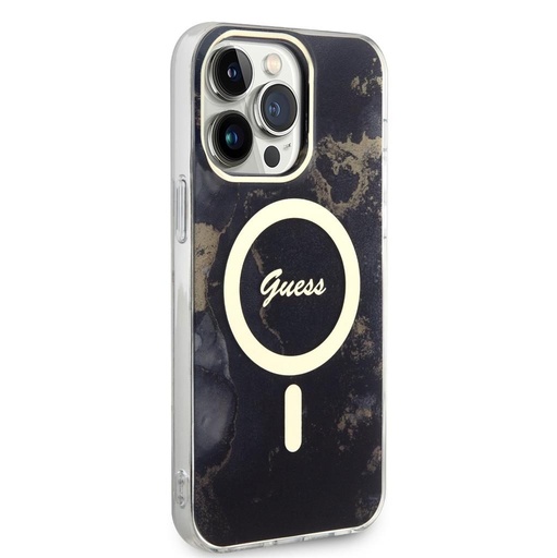 Apple iPhone 13 Pro Max Guess Marble IML MagSafe husă (Negru) - GUHMP13XHTMRSK