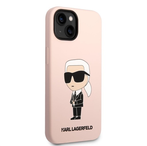 Apple iPhone 14 Plus Karl Lagerfeld Liquid Silicone Iconic NFT husă (Roz) – KLHCP14MSNIKBCP