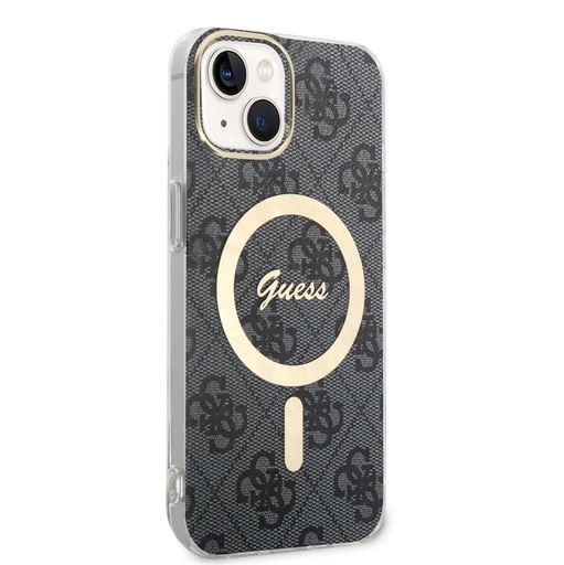 Apple iPhone 13 Guess 4G IML MagSafe husă (Negru) - GUHMP13MH4STK